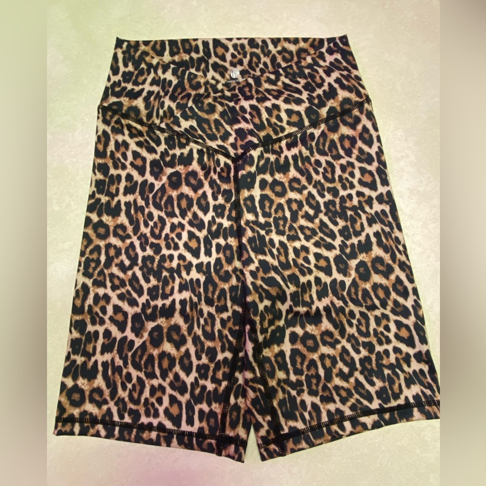 Til You Collapse leopard biker shorts.